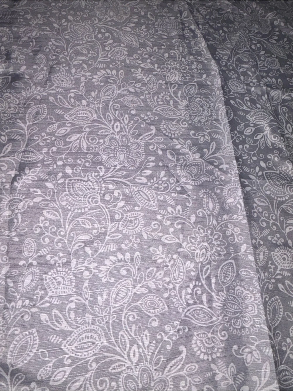 Light Gray Floral Shower Curtain